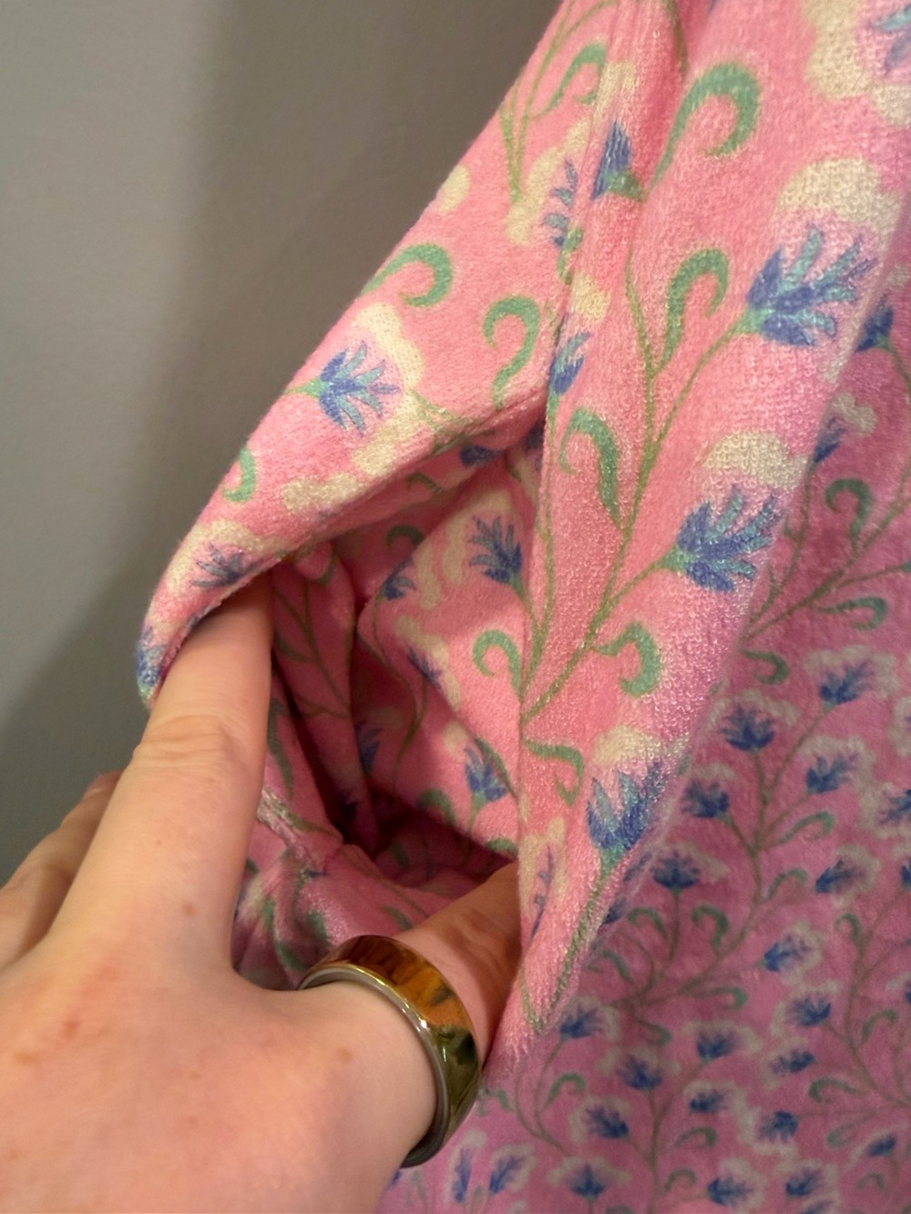 SSYS The Label Garden Vines Floral Getting Ready Robe Flutter Sleeve Pink Size M - Picture 6 of 8